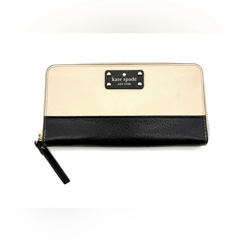 Kate Spade Stacy Bay Street Wallet zipper clutch bag leather EUC
